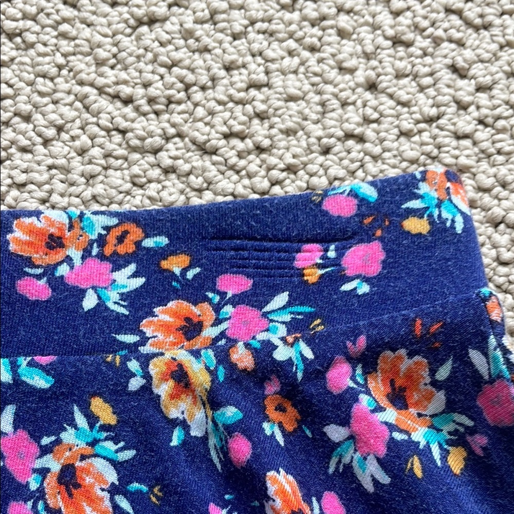 SO Navy Floral Skater Skirt - Picture 3 of 11